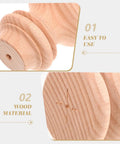Wood Furniture Leg Replacement For Sofa Chair Dresser Sturdy Brown Wooden Feet With Easy Installation And Durable Design Upgrade