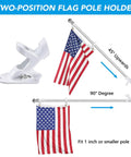 Heavy Duty Aluminum Flag Pole Holder For Outdoor Walls Rustproof Wall Mount Bracket With Stainless Hardware Fits 1 Inch Flag Poles