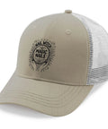 Lightweight Low Profile Trucker Hat For Men Apricot Washed Cotton Dad Cap With Adjustable Strap and mesh back