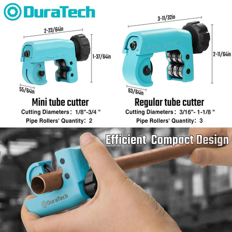 Mini Tubing Cutter For 1/8 To 3/4 Inch Tubing, Cuts Copper Aluminum Brass And Plastic With Replacement Wheel, Ultra Compact One-Hand Use