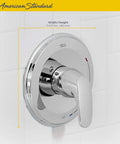 Colony Pro Valve Trim Kit With Ceramic Cartridge Polished Chrome Finish Metal Handle And Escutcheon Plate Includes One Piece Cartridge