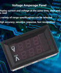 Dual LED Voltmeter Ammeter Panel Meter For Electronics Projects Up To 50A With Red And Blue Display No Brainer Readout