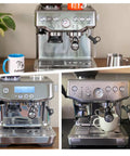 Precision Shower Screen Kit For 58Mm Breville Sage Oracle Espresso Machines shown on sleek stainless steel espresso machines.
