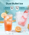 Countertop Ice Maker With 1.5L Water Tank Delivers Bullet Ice In 6 Minutes Turbo Fast Two Ice Sizes Self Cleaning Portable