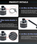 Diagram of 12mm Air Filter Upgrade For 212cc 196cc Engines And Honda GX160 GX200 168F Power Units with detailed parts
