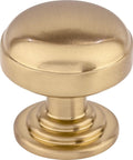 Rock Solid Honey Bronze Mushroom Knob 1 1/4 Inch Pull For Kitchen Cabinets And Bedroom Dressers Slick Vintage Design close-up detail