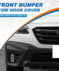 Right Passenger Side Front Bumper Tow Hook Cover For Subaru Outback 2020 2021 2022 Matte Black Replacement Eye Cap