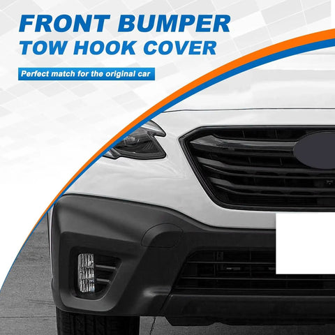 Right Passenger Side Front Bumper Tow Hook Cover For Subaru Outback 2020 2021 2022 Matte Black Replacement Eye Cap