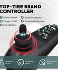 Electric wheelchair remote controller with 360° joystick, black handheld control for foldable wheelchair