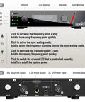 Front and back view of Dual Channel UHF Wireless Microphone System with Auto Scan and IR Sync, LCD display, and metal body.