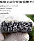 Portable Metal Stamp Kit With Chinese Zodiac Pattern Stamps for Jewelry Making, Leather Crafting, Wood DIY, and Carving, 5mm Tiger.