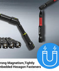 Close-up of All-In-One Magnetic Impact Nut Driver Kit, 80-Piece Set with SAE and Metric Nut Drivers and socket adapters.