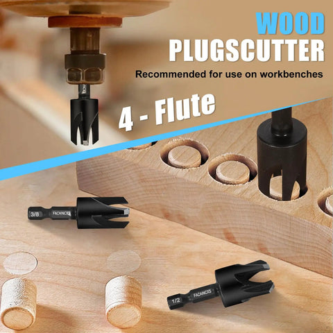 Woodworking Countersink Drill Bit Set, 16 Piece High Speed Steel Bits For Wood, Tapered Drill Bits And Countersink Bits with plug cutter.