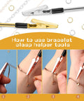 How to use bracelet clasp helper tools with 1320 Pcs Jewelry Making Kit With Crimp Beads Crimp Tubes Knot Covers Bead Tips