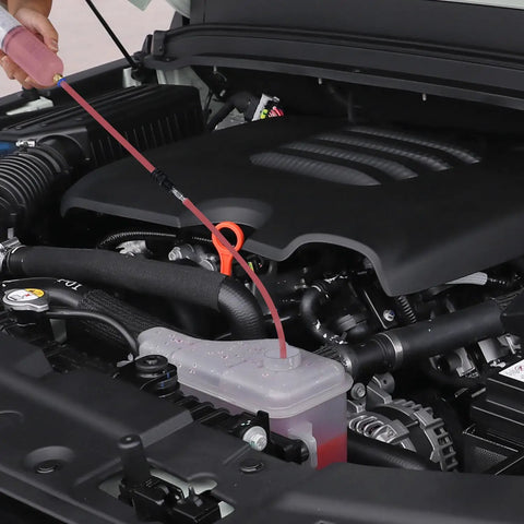 Using 200cc Automotive Fluid Extractor Pump With 50cm Rubber Hose And Dual 22cm PVC Suction Tubes for oil transfer from engine
