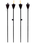 Conical Bronze Outdoor Torch Set For Backyards And Patios, Weather Resistant And Citronella Oil Compatible, Durable 4 Pack