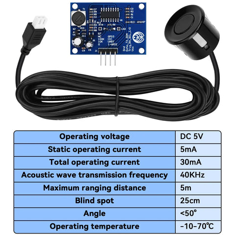 Three Pack JSN SR04T Waterproof Ultrasonic Distance Sensor Module With 20 To 500 Cm Range High Precision Transducer