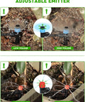 Effortless Drip Irrigation Kit With Forty Feet Of One Half Inch Mainline And One Hundred Feet Of One Quarter Inch Tubing, Adjustable Emitters