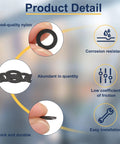 M4 Nylon Flat Washers Set 60 Pc 4mm Inner Diameter 20mm Outer Diameter 1mm Thick Black Plastic Gasket Spacers No Fuss For Fasteners Durable Grommets Sealing Washers, close-up and size detail