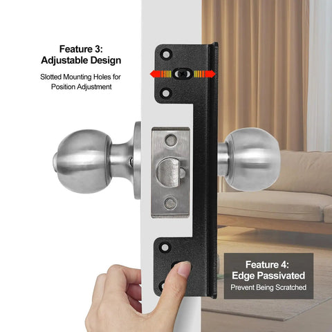 Heavy Duty Swing Out Door Latch Guard With Solid One Inch Offset Cover Locking Down Card Tricks And Prying For Top Notch Hella Secure Vehicle Armor, adjustable design detail.