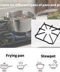 Beefed Up Heavy Duty Replacement Burner Grates Set in use with a pot on stove, durable metal steel surface top, suitable for GE Kenmore Hotpoint.