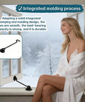 Heavy Duty 6 Inch Hook And Eye Locks 2 Pack Rock Solid Stainless Steel Barn Door Latch showing a black latch on a window.