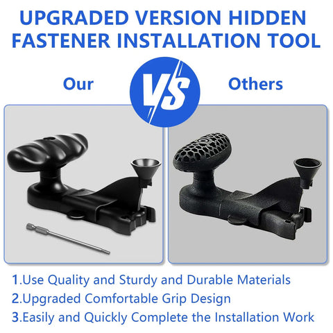 Pro Grade Hidden Fastener Installer Tool Compatible With Trex Deck Boards Includes Star Drive Bit side by side comparison image