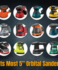 Top Shelf 25 Pack Five Inch Eighty Grit Sanding Discs With Hook And Loop Backing For Random Orbital And Palm Sanders on various sanders.