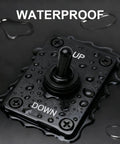 Momentary Toggle Switch 12V 30A SPDT 3 Pin On Off On Waterproof Marine Panel Mount With Cable Cap Weatherproof Construction Built For Boat Winch Auto Truck RV And Beefy Heavy Duty Ten Thousand Cycles, black UP/DOWN panel