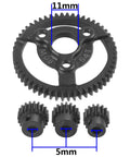 32P Spur Gear 54T Main Gear And Pinion Gear Set With Motor Shaft Adapter visible; features 54T main gear and pinions for RC cars.