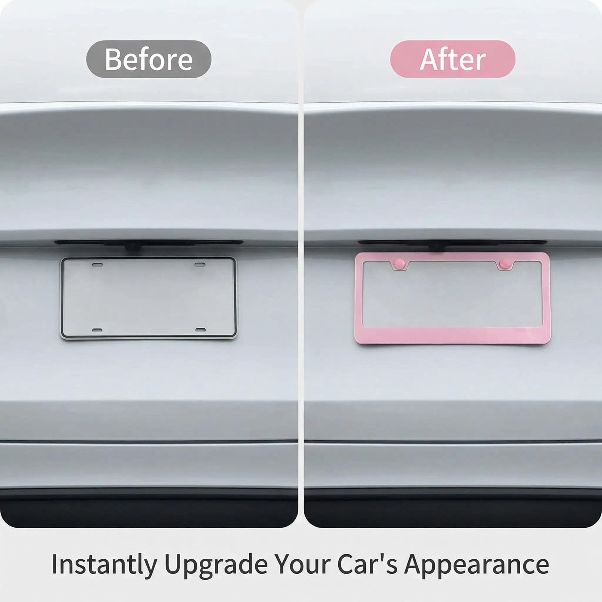 Dope Two Pack Matte Cherry Baby Pink License Plate Frames ✓