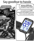 Wireless GPS Bike Computer With Auto Backlight for Road and Mountain Riding displaying speed and data