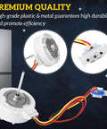 Upgraded 809069201 809069206 Refrigerator Evaporator Fan Motor Replacement with wires and connectors for Frigidaire