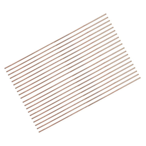 Top Picks For HVAC Pros 20 Pcs Phosphor Copper Welding Rods 2.5mm Diameter arranged in a neat line for efficient repairs.