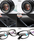 15 Pack Microfiber Glasses Cleaning Cloths For Eyewear Phones Watches And Delicate Screens Soft Lint Free Wipes That Dry Fast Reusable And Safe On Glass Plastic And Other Sensitive Surfaces Your Go To Travel And Everyday Clean Kit cleaning lens screen glasses before after