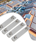 Aluminum Solar Rail Connector Kit For PV Modules, adjustable T profile mount bracket, 4 pack with rooftop solar panels