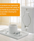Two-pack white central vacuum wall inlet plate with mounting base for Beam/Nutone installations