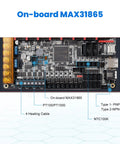 Top view of Octopus Pro V1.1 H723 32Bit Controller Board with on-board MAX31865 features and connectors labeled.