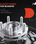 Rear Left Steering Knuckle And Wheel Bearing Hub Assembly For Subaru Forester 2001 To 2008 With Rear Drum Brakes Only Driver Side