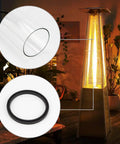 Replacement Glass Tube For Patio Heaters About 49 And A Half Inch Tall 4 Inch Diameter With Silicone Ring, pyramid heater
