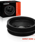 Engine Harmonic Balancer Crankshaft Pulley For 1993-1995 Mazda 626 MX-6 And Ford Probe 2.0L L4 with black finish and packaging box