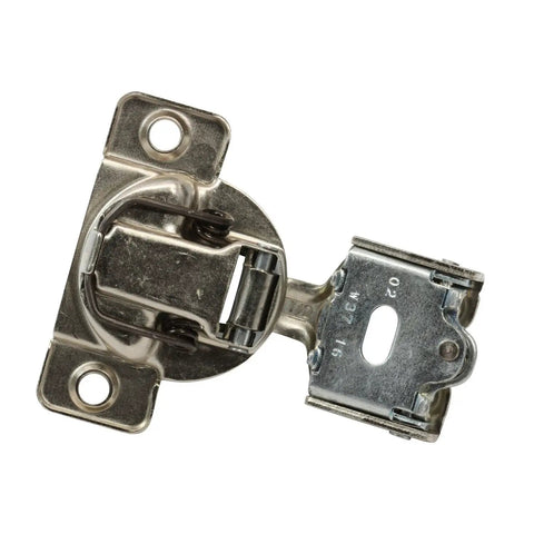 Close-up of Two Pack Heavy Duty Self Closing Cabinet Hinges With Three Way Adjustment And No Sweat Screw Mount for tight spaces.
