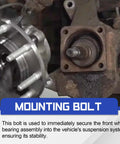 Front Wheel Hub Bearing Mounting Bolts Hardware Kit Four Pieces For Chevy Silverado 2500 3500 Express Suburban GMC Savana Sierra Yukon XL 1999-2019 Replaces 15719028 917519 installed on vehicle