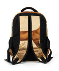 Vintage Floral Red Fox Printed Unisex Backpack With Large Capacity Durable Polyester Build Breathable Straps Smooth Zipper Go-To Everyday Carry For School Travel And Day Trips back view showing breathable straps.