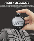 Pocket Size Shore A Hardness Meter Durometer 0-100HA Digital Tester With Large LCD Display For Rubber Leather Resin Fiber Glass Wax And More Ideal For QC And Material Testing on tire tread