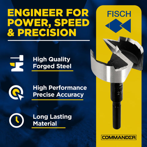 Badass Forstner Bit Set For Woodworking 16 Piece Drill Bit Collection Featuring Precision Center Guidance And Heat Resistant Steel Blades, showing a precision steel drill bit.