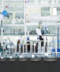 Laboratory with five High Form Beaker Set With Precise Graduations, Five Piece Borosilicate Glass Beakers In 50 Ml, 100 Ml, 250 Ml, 500 Ml, And 1000 Ml Sizes For Lab Use, Chemistry Classes, And Educational Science Experiments.