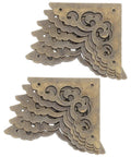Retro Metal Corner Guards 12 Piece Set For Frames And Cabinets Zinc Alloy Edge Protectors Antique Bronze Design