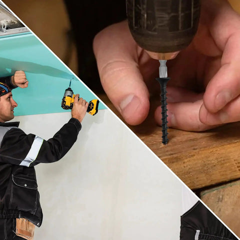 Pro Grade Eight X Four Inch Black Drywall Screws Built Solid With Coarse Threads And Phillips Bugle Heads For smooth self tapping in use.