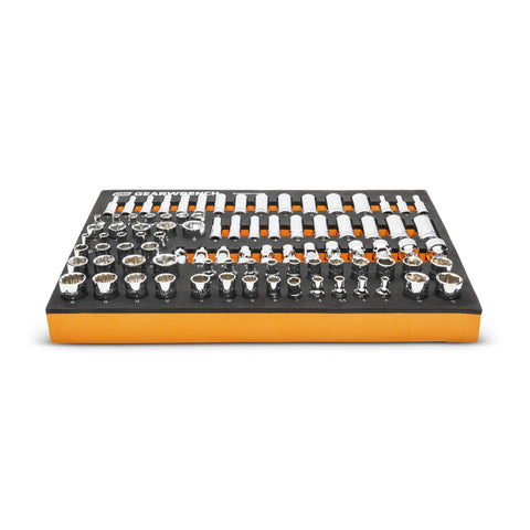 Beefy Master Metric Socket Set 89 Piece One Fourth Inch Drive With Standard And Deep Sockets 6 And 12 Point Off Corner Loading
